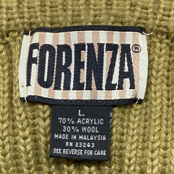 Vintage‎ Forenza Wool Blend Knit Off Shoulder Fringe Sweater Women's Size Large - Picture 6 of 6